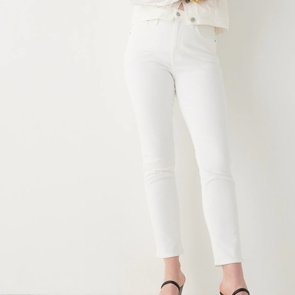 J crew curvy vintage slim straight jeans white - Picture 1 of 3